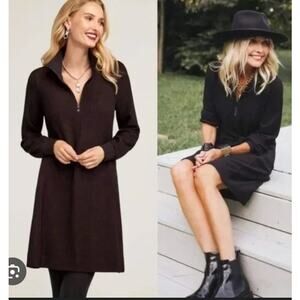 Cabi Cuddle Dress Style 4215 Cozy Knit Sweater Dress Fall Neutral Casual Medium